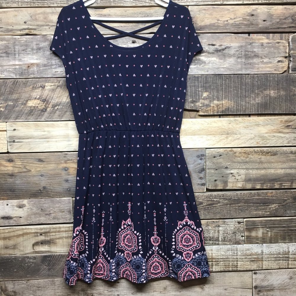 Maurice's Dress casual loose fit heart pattern with helm design size S